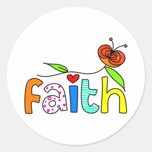 Faith Runder Aufkleber (Vorderseite)