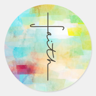 Faith Runder Aufkleber