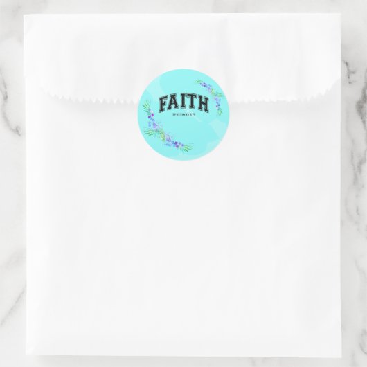 Faith Runder Aufkleber (Tasche)