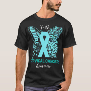 Faith Schmetterling Florales Bewusstsein für Gebär T-Shirt