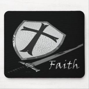 FAITH-Schwert und Schild Mousepad