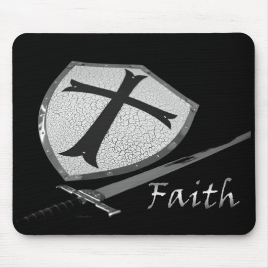 FAITH-Schwert und Schild Mousepad (Vorne)