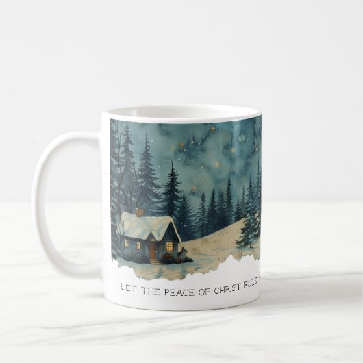 Faith Scripture Colossians 3:15 Cabin Mug Kaffeetasse (Links)