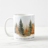 Faith Scripture Forest 1 John 4:19 Mug Kaffeetasse (Links)