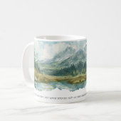 Faith Scripture Isaiah 41:10 Mountain Mug Kaffeetasse (Vorderseite Links)