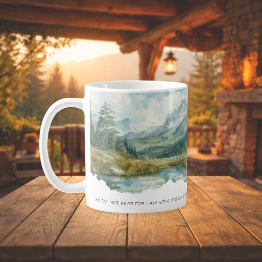 Faith Scripture Isaiah 41:10 Mountain Mug Kaffeetasse