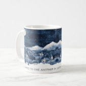 Faith Scripture Snow Mountain Romans 12:10 Mug Kaffeetasse (Vorderseite Links)