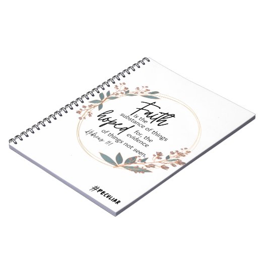 Faith Scripture Spiral Notebook Notizblock (Linke Seite)