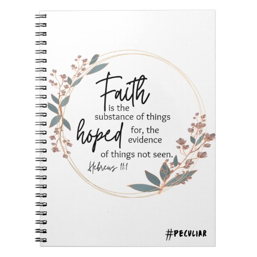 Faith Scripture Spiral Notebook Notizblock (Vorderseite)