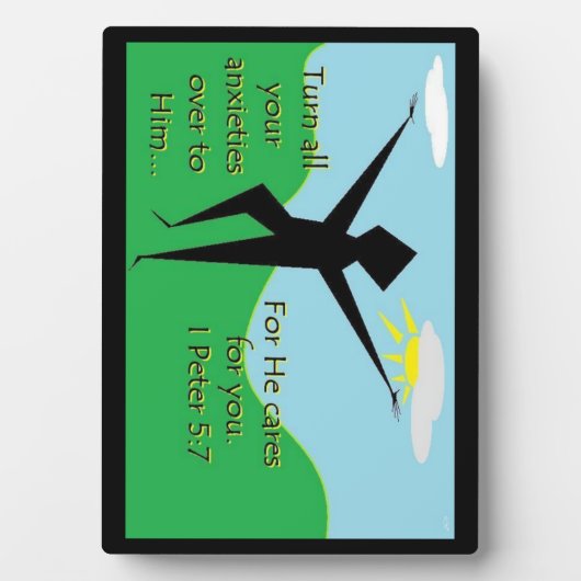 Faith Series 1. Peter 5:7 Bibelkultur und Kunst Fotoplatte (Vorderseite)