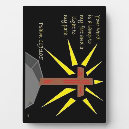 Faith Series Psalm 119:105 Fotoplatte (Vorderseite)