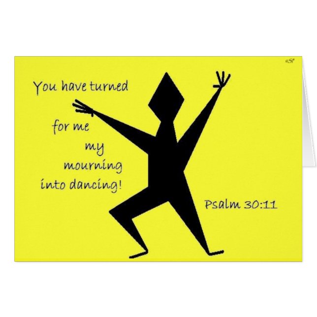 Faith Series Yellow Psalm 30:11 Scripture Art (Vorderseite (Horizontal))