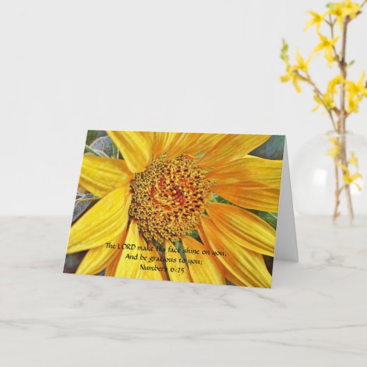 Faith Sessings Sonnenblumen Blume Note Card Karte (Gelbe Blume)