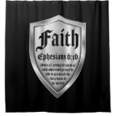 Faith Shield Christlich Faith Bible Verse Ephesian Duschvorhang (Vorderseite)