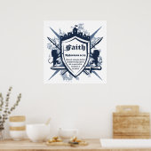 Faith Shield Christlich Faith Bible Verse Ephesian Poster (Küche)