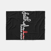 Faith-Sickle Cell Anämia Awareness Supporter Ribb Fleecedecke (Vorderseite (Horizontal))