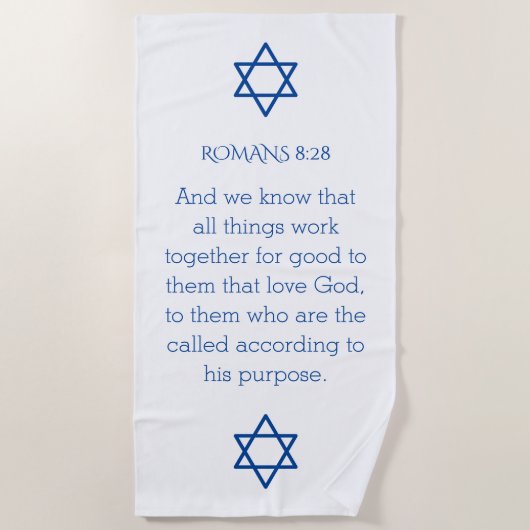 Faith Star von David Scripture Sherpa Strandtuch (Vorderseite)