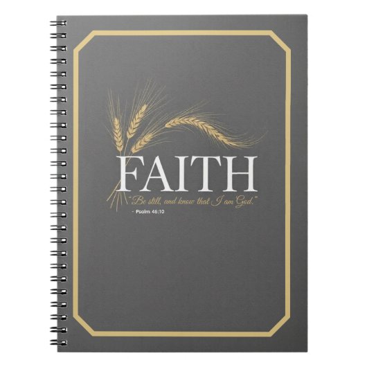 "Faith" Statement Journal - Minimalist Typography  Notizblock (Vorderseite)