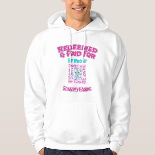 Faith Statement-Shirt mit QR-Code-Beispiellink Hoodie (Vorderseite)