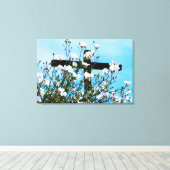 FAITH Stretched Canvas Print Leinwanddruck (Insitu (Holzboden))
