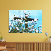 FAITH Stretched Canvas Print Leinwanddruck (Insitu (Wohnzimmer))