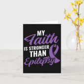 Faith Stronger als Epilepsy Epilepsy Awareness Pa Karte (Gelbe Blume)