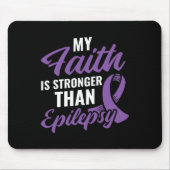 Faith Stronger als Epilepsy Epilepsy Awareness Pa Mousepad (Vorne)