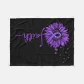Faith Sunflower Lila Heimer's Awareness Fleecedecke (Vorderseite (Horizontal))