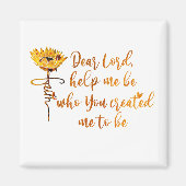Faith Sunflower mit Gebetsangebot Magnet (Vorne)