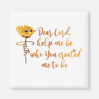 Faith Sunflower mit Gebetsangebot Magnet