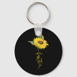 Faith Sunflower Semicolon Suicide Prevention Aware Schlüsselanhänger