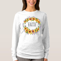 Faith Sunflower und Lavender Floral Wreath