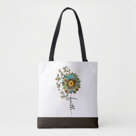 Faith Sunflowers Butterflies Christlich Religious Tasche