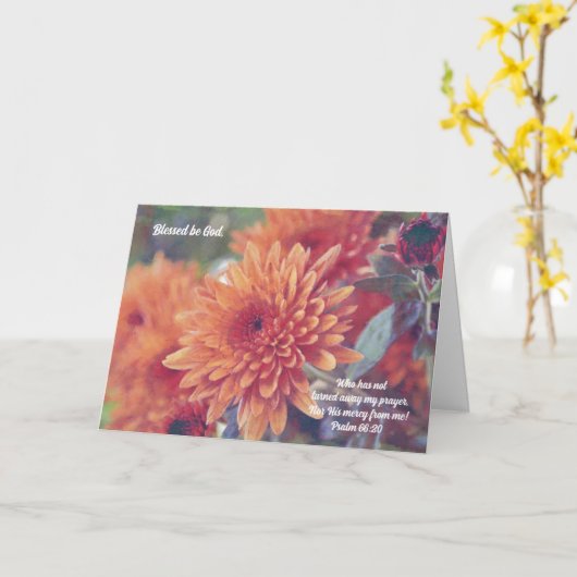 Faith Sympathy Card Orange Blume Mums Karte (Gelbe Blume)