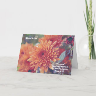 Faith Sympathy Card Orange Blume Mums Karte