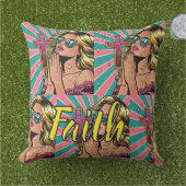 Faith Throw Pillow Kissen (Gras)