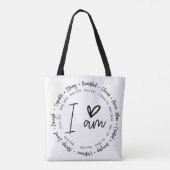 Faith Tote Bag Tasche (Rückseite)