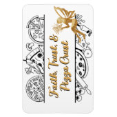 Faith Trust & Pizza Crust | Kreuztürmagnet Magnet (Vertikal)