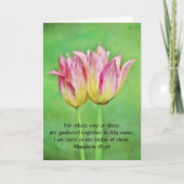 Faith Tulips Art Bible Verse Card Karte (Vorderseite)