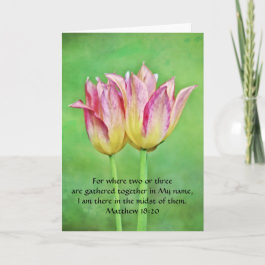 Faith Tulips Art Bible Verse Card Karte (Vorderseite)