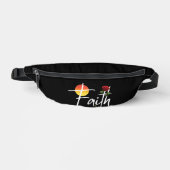 Faith Typografie mit Rose Bauchtasche (Vorderseite)