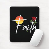 Faith Typografie mit Rose Mousepad (Mit Mouse)