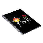 Faith Typografie mit Rose Notizblock (Rechte Seite)