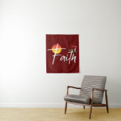 Faith Typografie mit Rose Wandteppich (Beispiel)