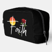 Faith Typografie mit Rose Waschbeutel (Rechte Ecke)