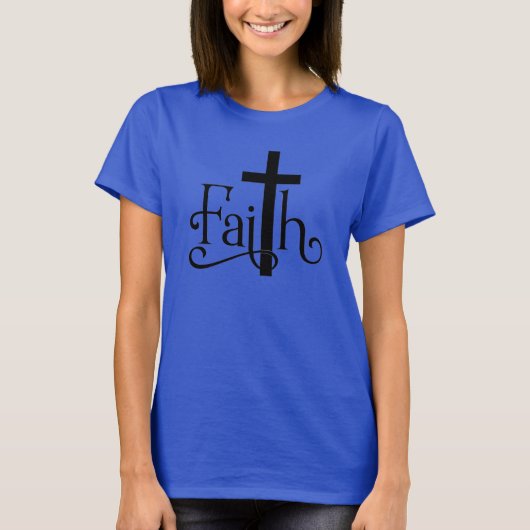 Faith Typografie T-Shirt (Vorderseite)