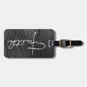 Faith Typografy Christlich Black and White Modern Gepäckanhänger (Vorderseite horizontal)