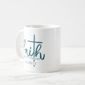 Faith Typografy Personalisiert Coffee/Tee/Kakao-Ta Kaffeetasse (Vorderseite Links)