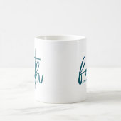 Faith Typografy Personalisiert Coffee/Tee/Kakao-Ta Kaffeetasse (Mittel)