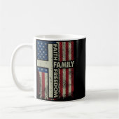 Faith Us Flag Christian Religious God Jesus Men Wo Kaffeetasse (Links)